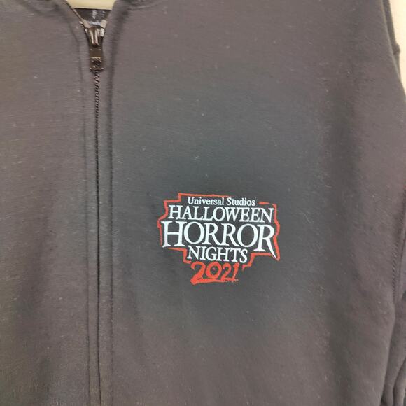 Universal Studios Halloween Horror Nights Hoodie XS Black Fleece 2021 Excorcist - Picture 4 of 6